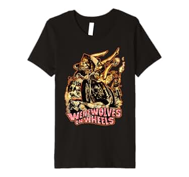 80s vintage LEATHERWOLF Tシャツ Amazon.com: Vintage Horror Werewolves on Wheels Werewolf